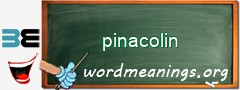 WordMeaning blackboard for pinacolin